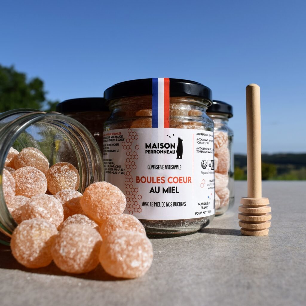 Bonbons boules coeur de miel 150g
